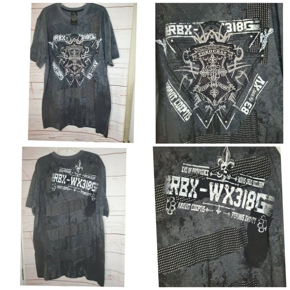 RawBlue Theocrat Devine LITVRGY XXL Eye Of Providence Black RBX WX318G T Shirt